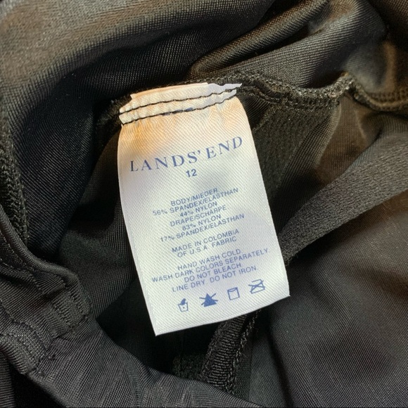 Lands' End Black One Piece Swimsuit Size 12 - Picture 6 of 11